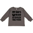 thumbnail image 3 of Inktastic My Dad's Beard is Cooler Than Yours Boys Long Sleeve Toddler T-Shirt, 3 of 5
