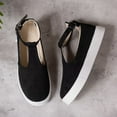 thumbnail image 4 of Tranfacy Chaussures pour Femmes, Chaussures d'Automne, Sandales Plates à Bout Rond Unies Confortables pour Femmes, Mode Décontractée Printemps et Été, à Bride Unique avec Boucle, 4 of 4