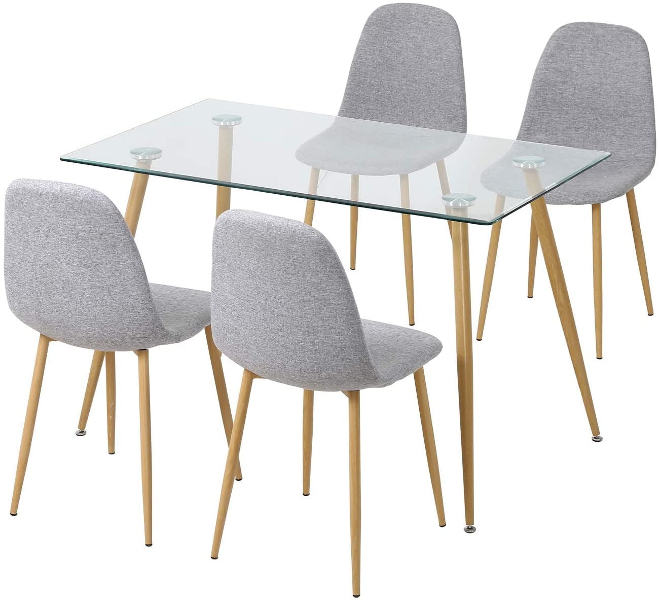 Nopurs Dining Room Table Set for 4,Modern 5 Pieces Dining Room Set Mid