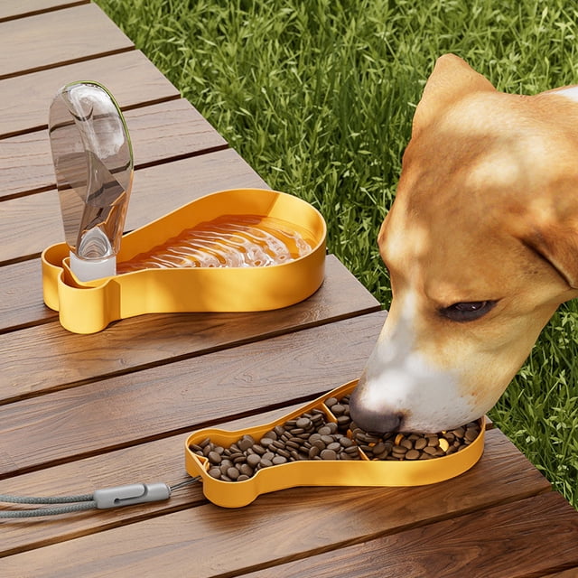 Pet Feeders & Waterers Two in One Portable For outdoor use