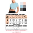 thumbnail image 2 of Uhndy Women's Workout Shirts Crop Top Workout Gym Exercise Clothes for Girls Yoga Shirts with Thumb Holes Sexy Shirts Sportswear Athleticwear Loungewear Short Sleeve Gray,M, 2 of 2