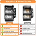 thumbnail image 4 of 2 Pack Silicone Splash Guard for Ninja SL401/400 Airfryer, Reusable Heat Resistant Oil Splatter Mat with Secure Lock Tabs & Easy-Lift Handle, Ninja Crispi Air Fryer Protector Accessory, 4 of 7
