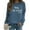 Blue 01, variant on Womens Yes I'm Cold Me 24:7 Printed Funny Sweatshirt Long Sleeve Crewneck Letters Casual Loose Pullover Top