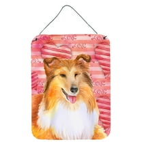 Carolines Treasures BB9807DS1216 Sheltie Love Wall or Door Hanging Prints Red 12WX16H multicolor