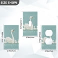 thumbnail image 7 of Yayeee Duplex Wall Plate 1-Gang 4.5"x2.7" Home Receptacle Light Switch Decorative Outlet Cover, White Cartoon Swan, 7 of 7