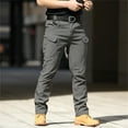 thumbnail image 2 of Pantalon Cargo pour Hommes Coupe Décontractée Jambe Droite Pantalon Décontracté pour Hommes Pantalon de Randonnée Pantalon Jogger pour Hommes avec Poches, 2 of 5