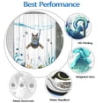 thumbnail image 6 of Shower Curtain Set Teal Blue Sea Ocean Waterproof Fabric Funny Cat Shower Curtains Bathroom Curtain Decor (Blue, 72"× 72"), 6 of 7
