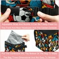 thumbnail image 4 of Football Foldable Car Garbage Can with Lid, Leak-Proof Mini Trash Can, Hanging Storage Bag - Car Trash Bin for Travel and Commuting, 4 of 6