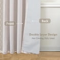 thumbnail image 2 of DriftAway Boho Linen Blackout Curtains Double Layer Thermal Insulated Farmhouse Vintage Geo Retro Square Printed Pattern Lined Drapes for Living Room Bedroom 84 Inches Long Back Tab 2 Panels Beige, 2 of 8