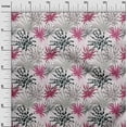 thumbnail image 3 of oneOone Viscose Jersey Pink Fabric Tropical Leaf With Texture Fabric For Sewing Printed Craft Fabric By The Yard 60 Inch Wide, 3 of 4