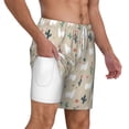 thumbnail image 3 of Picia Cute Alpaca pattern Mens Swim Trunks with Compression Liner Stretch Beach Shorts Quick Dry with Zipper Pockets No-Chafing Board Shorts-X-Large, 3 of 9
