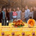 thumbnail image 4 of Wdhugt Thanksgiving Disposable Tablecloth, 53 x107 Inch Rectangle Waterproof Plastic Fall Thanksgiving Theme Tablecloth for Harvest Party Table Decoration (Thanksgiving Maple Leaf Pumpkin), 4 of 6