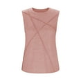 thumbnail image 5 of Sevevn Women's Summer Casual Fashion Solid Tank - Loose Round Neck Sleeveless Top Pink S Gift for Girls, 5 of 7