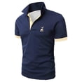 thumbnail image 4 of Breathable Mesh Polo Shirts for Men Short Sleeve Casual Loose Fit Knit Golf Top Summer Lightweight Out Sport Tee Mens Yellow XL, 4 of 6
