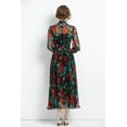 thumbnail image 2 of Dropshipping Nouvelle Robe Midi Décontractée d'Été Automne Imprimé Fruits Nœud Papillon Col Foulard Manches 3/4 Taille Empire Femmes Soirée Plage, 2 of 7
