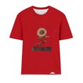 thumbnail image 4 of Fiudx Ofertas de La Semana Blusas Estampadas a La Moda para Mujer Top de Cuello Redondo de Manga Corta, 4 of 4