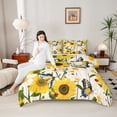 thumbnail image 4 of Castle Fairy Floral Sunflower 2pcs Bedding Comforter Set,Flying Butterfly Twin Comforter Sets,Lodge Cabin Breathable Bedding Set,Super Cozy Rustic Room Decor, 4 of 8