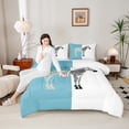 thumbnail image 4 of Homewish Female Men Wildlife Zebra Bedding Comforter Set 2pcs,Jungle Animal Stripes Twin Comforter Sets Microfiber,Vintage Aesthetic Breathable Bedding Set,Luxury Bedroom Decor,Reversible, 4 of 8