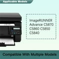 thumbnail image 2 of 61 GPR-61 GPR61 Toner Cartridge Compatible BK/C/M/Y Replacement for Canon ImageRUNNER Advance DX C5870 C5860 C5850 C5840 Printers, 2 of 7