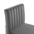 thumbnail image 7 of Tufted Side Dining Chair, Velvet, Metal Steel, Gold Grey Gray, Modern Contemporary Urban Design, Kitchen Room Cafe Bistro Restaurant Hospitality, 7 of 7
