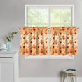 thumbnail image 3 of Thanksgiving 24inches Tier Curtain Kitchen Tiers Valances Curtains Light Filter Rod Pocket,2 Panels Set,28"X24", 3 of 6