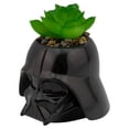 thumbnail image 3 of Maceta Decorativa Cerámica con Planta Artificial, Diseño Darth Vader en 3D, Maceta Decorativa para Hogar, Escuela u Oficina, 3 of 4