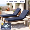 thumbnail image 6 of YEERSWAG 72x21x3 Inch Recliner Cushion Chaise Lounge Cushion Non Slip Waterproof Anti-fading Chair Cushion,Outdoor Living Adjustable Beach Patio Garden Furniture Cushion with Ties, 6 of 9