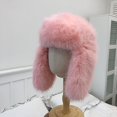 thumbnail image 6 of D-GROEE Winter Hat Women Winter Imitation Mink Lei Feng Hat Thickened Warm Ski Coldproof Earflap Hat, 6 of 8
