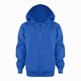 thumbnail image 5 of TOWED22 Hoodies for Teen Girls Boys Baggy Zip Up Classic Hooded Sweatshirts Casual Solid Long Sleeve Jacket with Pockets(Blue,4-5 Y), 5 of 7