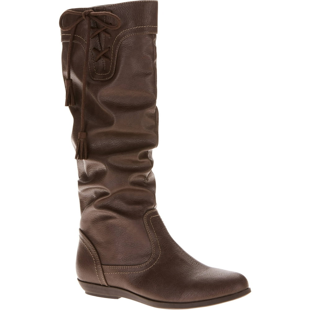 tall slouch boots with heel