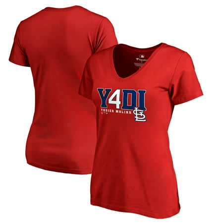 Yadier Molina St. Louis Cardinals Fanatics Branded Women's Player Hometown Collection V-Neck T-Shirt -