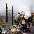 thumbnail image 2 of XINAOBAOLUO 9.3 inch Black Long Candles Unscented Dripless Taper Candles Sticks Smokeless Twisted Candles Pack of 2, 2 of 7