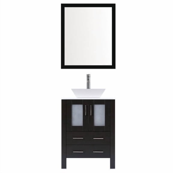 LessCare Modern 30'' Single Bathroom Vanity Set with Mirror