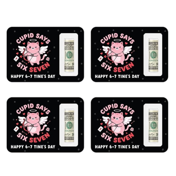 Koyal Wholesale 4pk 6-7 Valentine Money Holders, Happy 6-7 Tine’s Day, 5x7