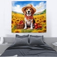 thumbnail image 3 of Vintage Beagle Say Hello Mother's Day Summer Sunflower Field Tapestry Beagles Dog Lover Gifts Idea Wall Hanging Backdrop Home Decor - 12005, 3 of 5
