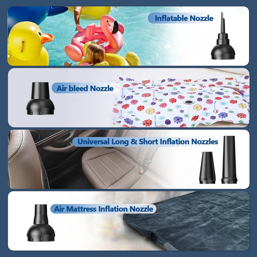 Cordless 8-Gear Electric Air Duster with HD Display, Multi-Nozzles for PC, Car, Home & Outdoor Cleaning (Black)
