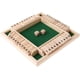 thumbnail image 1 of Tablero de juego de dados de madera (fondo verde), juego de dados de lujo de 4 caras y 10 números, juego para niños y adultos, 1 of 5