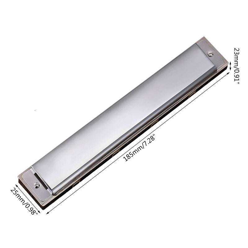 CEORPER Blues Harmonica in C, 24 Holes Harp Diatonic Harmonica, Mouth Organ Harmonica