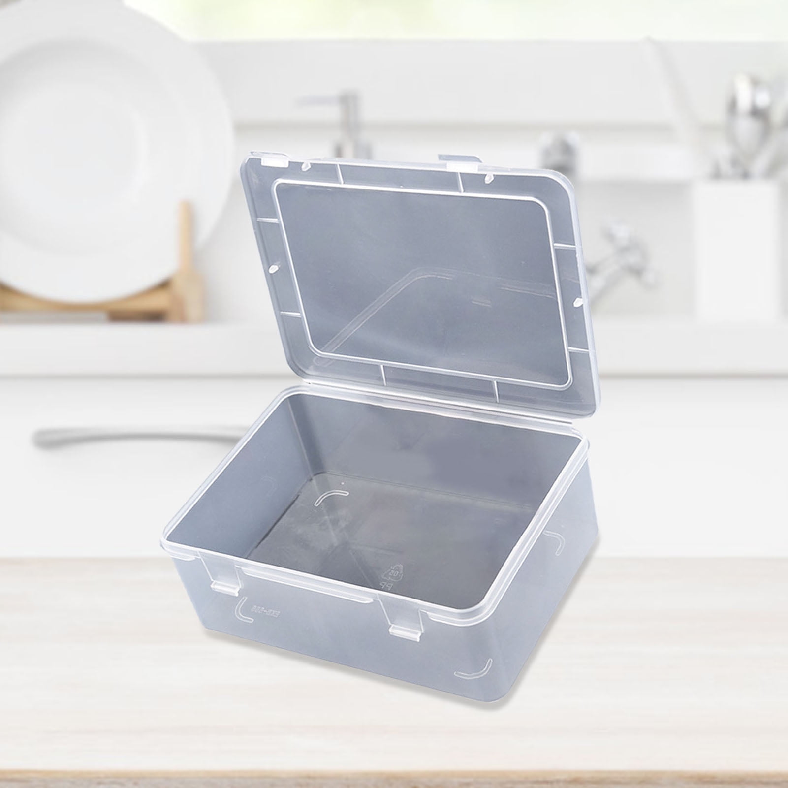 Rectangle Transparent Large Capacity Plastic Storage Box Container with Lid Util