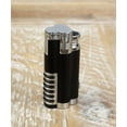 thumbnail image 6 of Cyclone Triple Flame Torch Lighter w/Retractable Bullet Cutter - Black & Chrome, 6 of 8