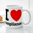 thumbnail image 3 of CafePress - I Heart Compliance - 11 oz Ceramic Mug - Novelty Coffee Tea Cup, 3 of 4