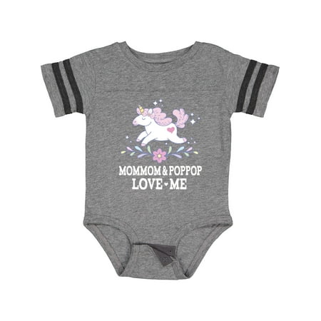 

Inktastic MomMom and PopPop Love Me Unicorn Gift Baby Girl Bodysuit