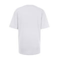 thumbnail image 6 of Sakmal Womens Plus Size Tops Short Sleeve White Crew Neck Floral T-Shirts Womens Shirts, 6 of 6