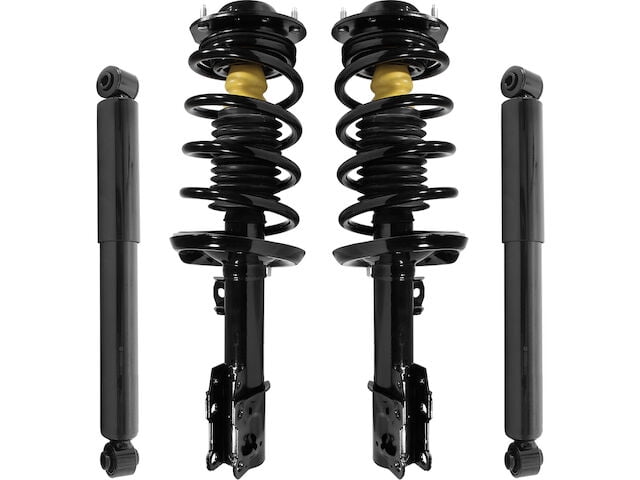 Compatible with 2013 Chevy Malibu Front and Rear Shock Strut and Coil Spring Kit 4 Piece Set 
