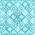 thumbnail image 1 of Ahgly Company Indoor Square Abstract Light Blue Contemporary Area Rugs, 5' Square, 1 of 4