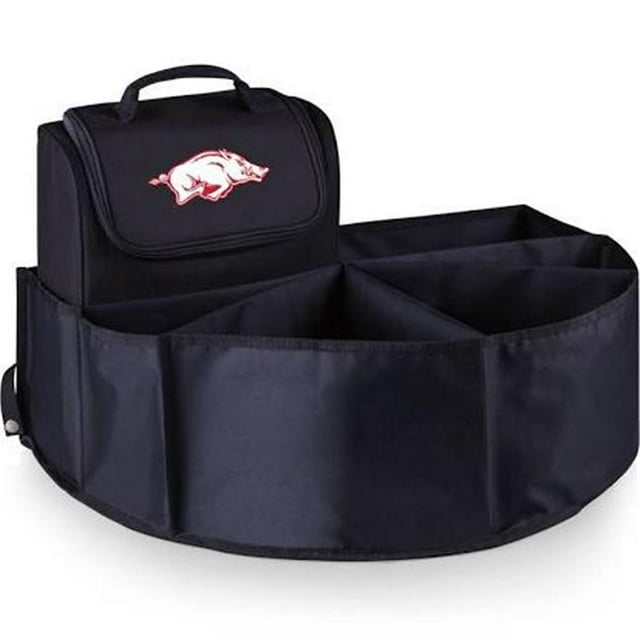 Picnic Time 715-00-179-034-0 University of Arkansas Razorbacks Digital Print Trunk Organizer, Black