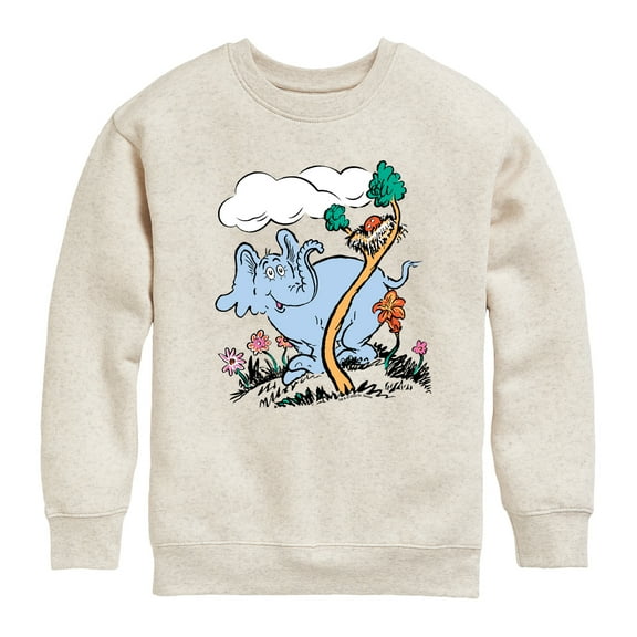 Dr. Seuss - Horton Hatches the Egg - Trees and Flowers - Toddler And Youth Crewneck Fleece Sweatshirt