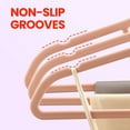 thumbnail image 5 of LEDREM 50-Pack Velvet Hangers, Non-Slip Clothes Hangers with 360° Swivel Hooks, Slim & Sturdy for Coat, Dress, Space-Saving, Coral Pink, 5 of 8