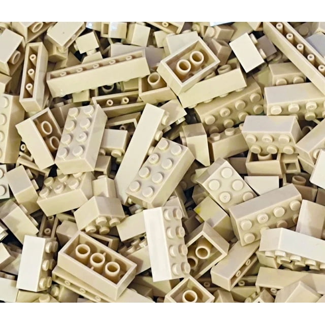 120Pcs Building Blocks Bulk Lot Pack Sorted By Color Bricks Block Plate Toys Small Particles Bulk Compatible Legoeds DIY Kit,Sand color,125g-bag
