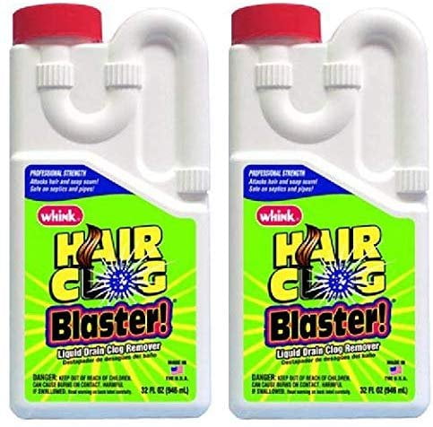 Whink 6217 Hair Clog Blaster! 32 Ounce Pack of 2